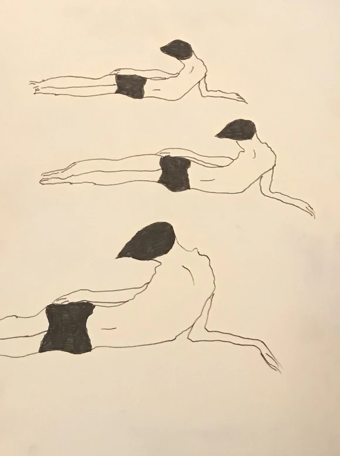 3 boys, pen&ink, 9x12, $25