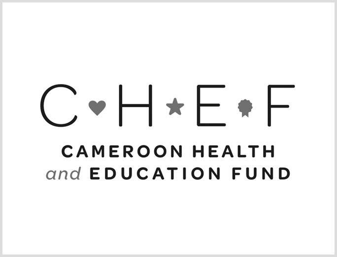  The logo for this nonprofit is loosely based on the Cameroon flag, which is divided into three vertical sections with a star in the center. The icons to the left and right represent health and education, which the organization is working to improve 