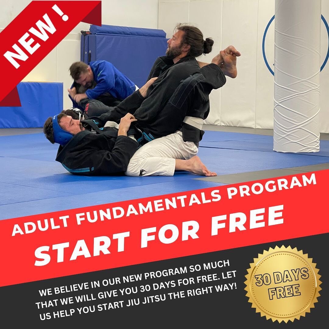 We believe Jiu Jitsu should be in every household and we are making it easier than ever to give it a try. Adults who have never done Jiu Jitsu before are welcomed to our new Fundamentals program on Tuesdays and Thursdays from 6:00-7:00pm. This class 