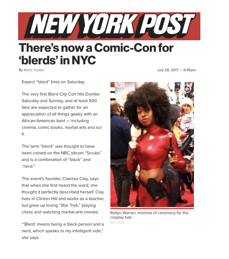 28. Blerd City Con-Geek Girl Strong in NY Post .png