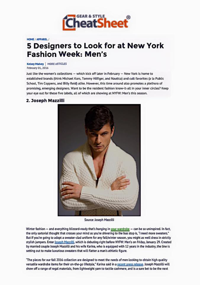 13.Joseph Mazzilli NYFW Preview on Cheat Sheet.jpg