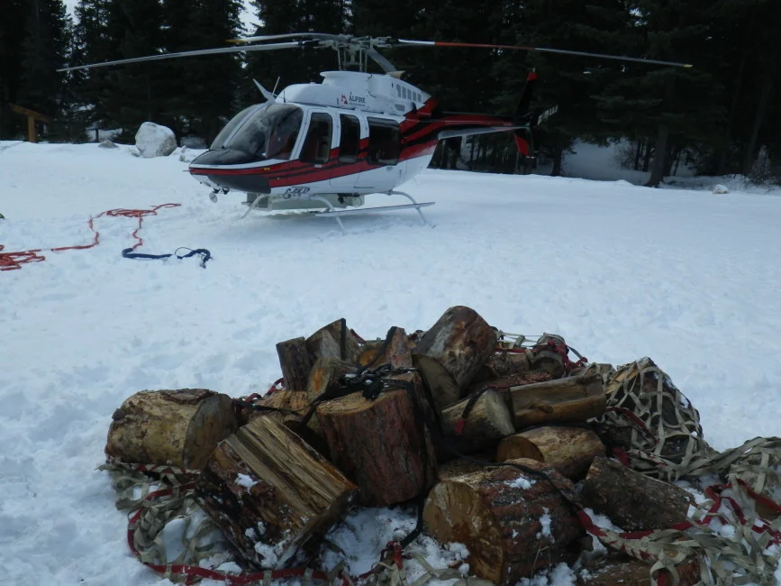 Firewood for the Fryatt Hut. Photo by Nicole Larson
