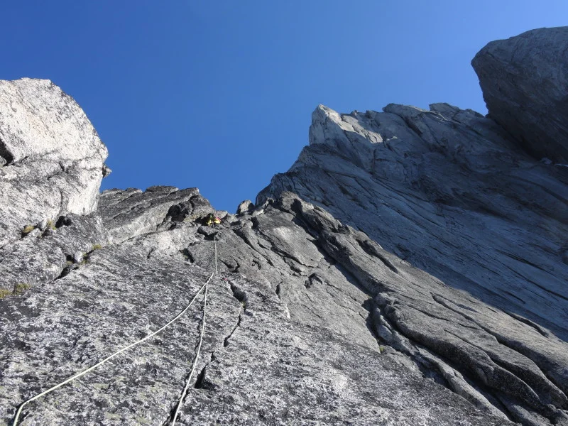 15 (or so) pitches to go! Photo by Ralf Dujmovits.