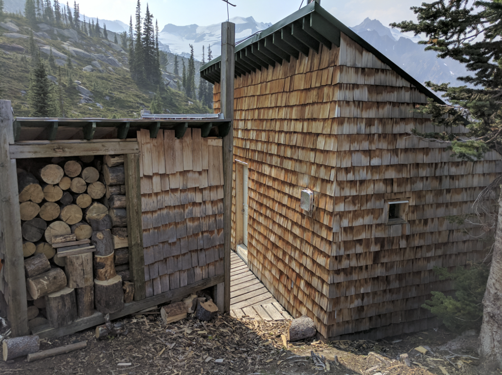 The sauna prior to staining.