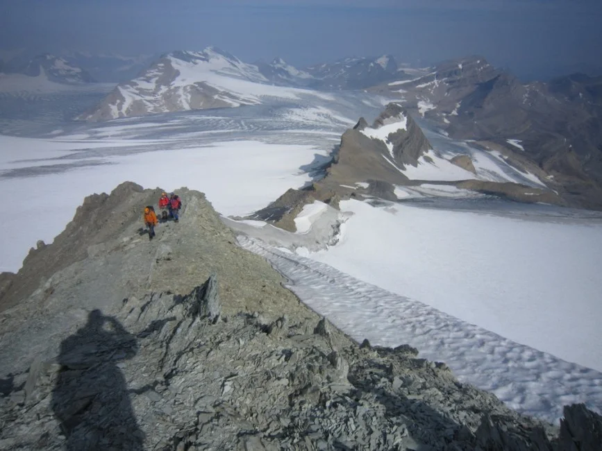 Huge views across the Wapta Icefields. Photo by Dana Roman.