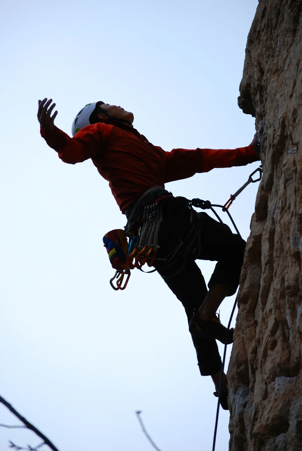 Shawn Shi on Yippey-Kay-Yay 5.10c. Photo by Jamie Leibel.