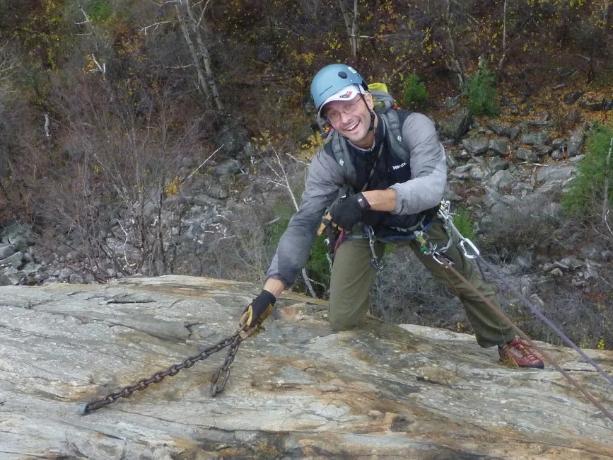 History at your finger tips with some rusty old glue-in bolts and chains. Photo by Vince Hempsall.