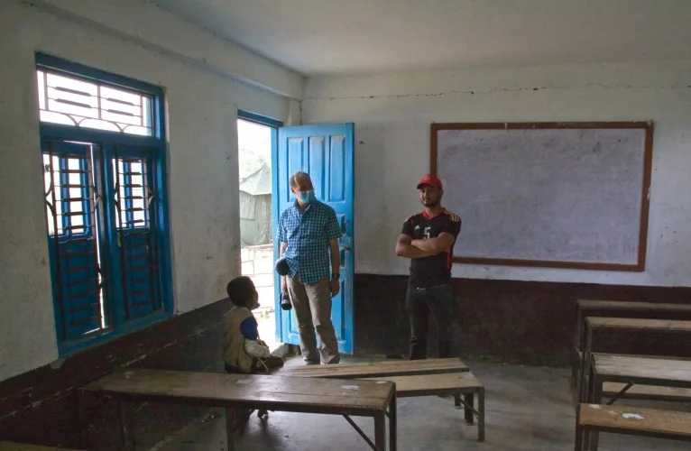 Ralf with a current and past student of the Irkhu school. The 21-year old man on the right spoke excellent English – surprising for a someone living in such a remote village. Good school!