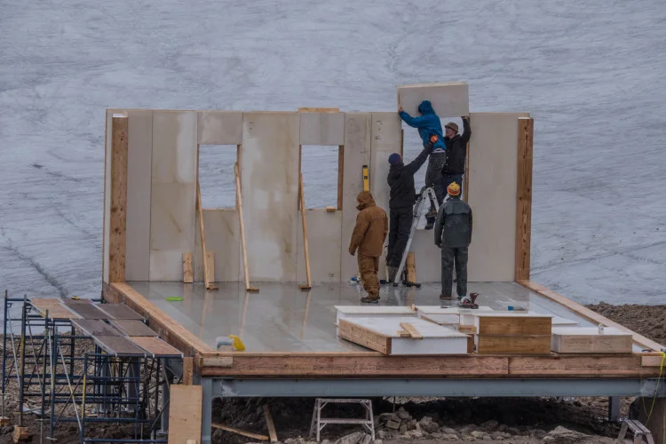 Titan Wall panels being installed by the pros from Mag Pro. Photo by Will Schmidt.