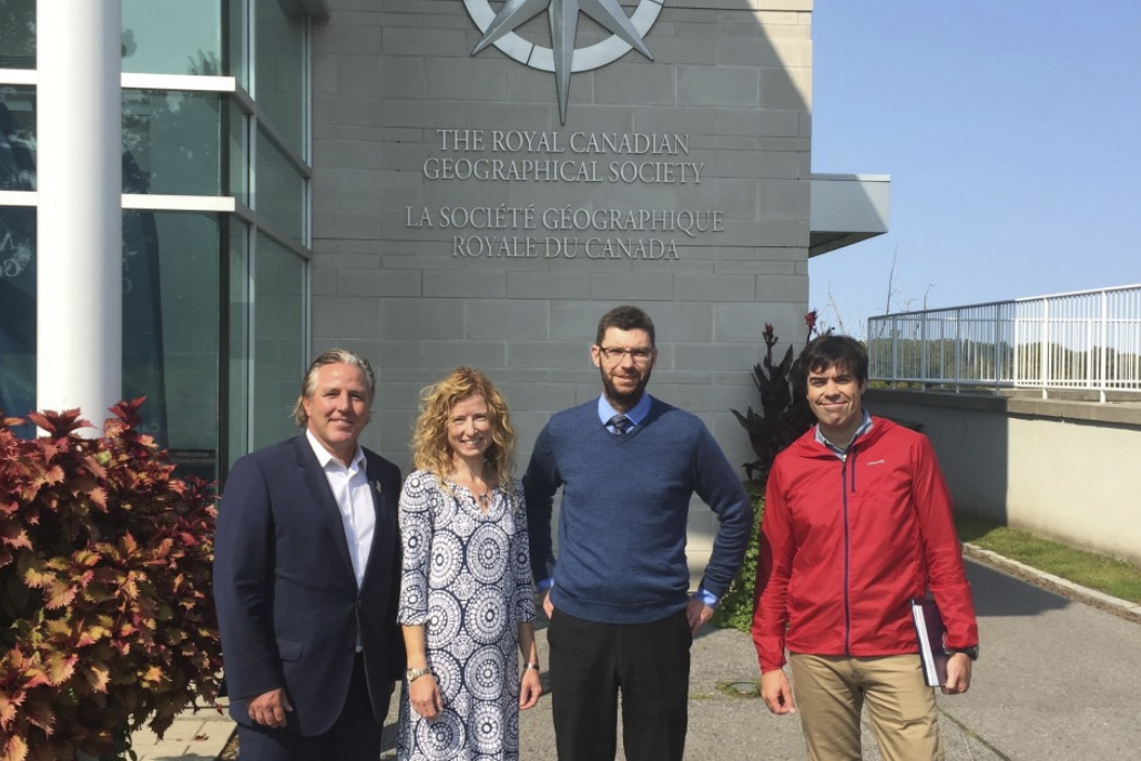 ACC President Neil Bosch, Zac Robinson (VP for Mountain Culture), Lael Parrott (VP for Access and Environment) and David Hik (Mountain Culture Committee member and RCGS Fellow) travelled to Ottawa to meet with Aaron Kylie, Senior Editor of Canadian Geographic to discuss and plan joint projects arising from the MOU and these three broad objectives.
