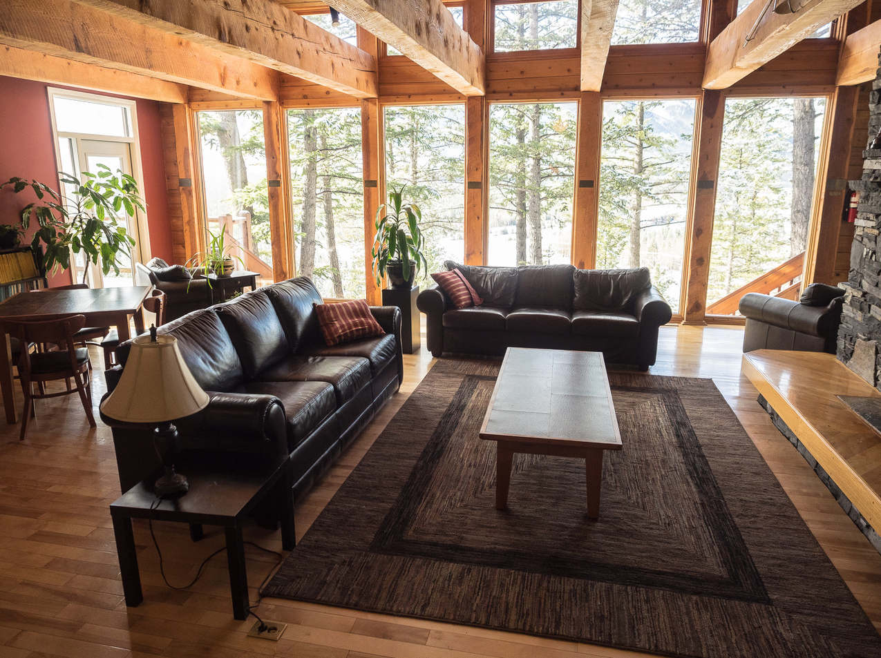 Common room at the Canmore Clubhouse.