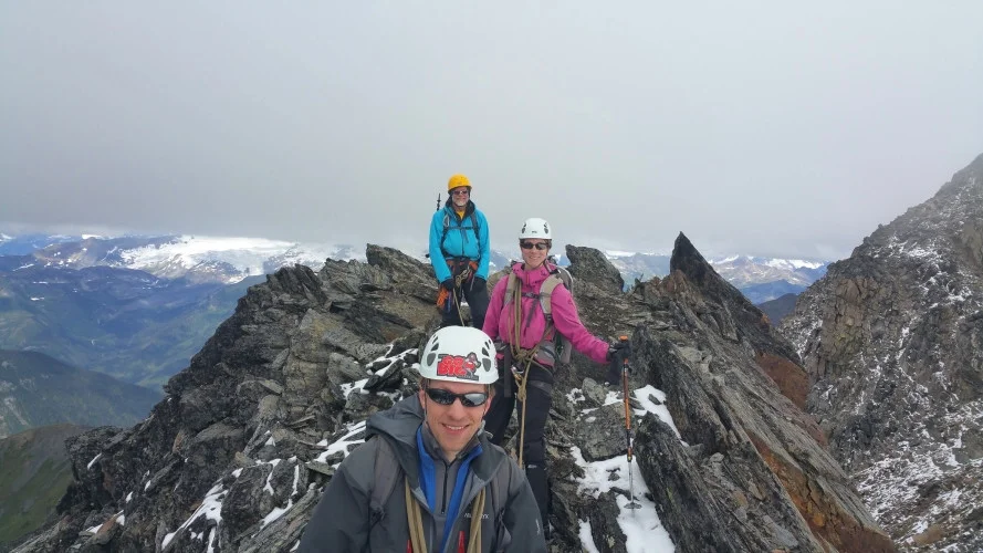 Happy mountain climbers. Photo by Cam Roe.