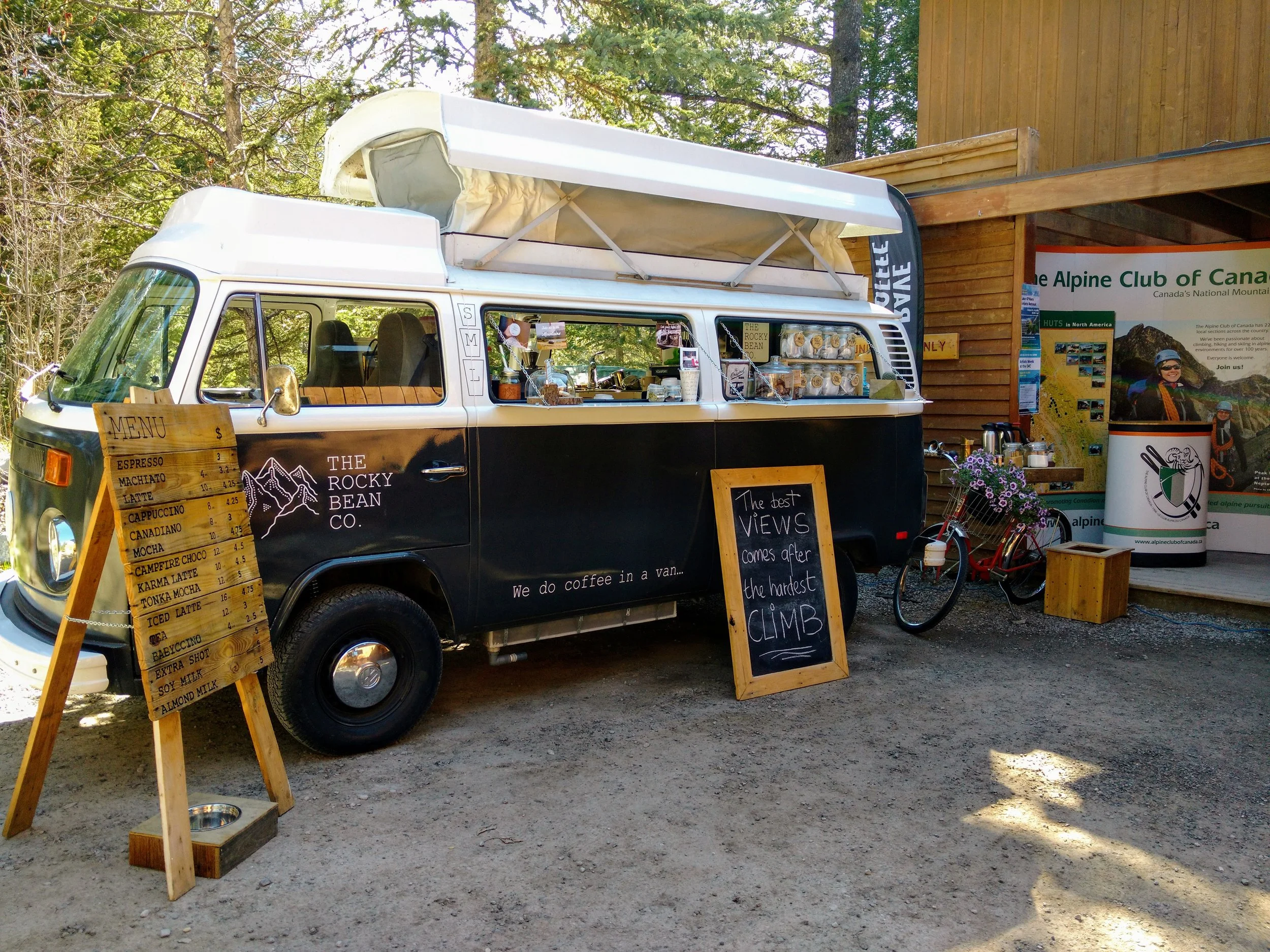 The Rocky Bean Co. coffee van.