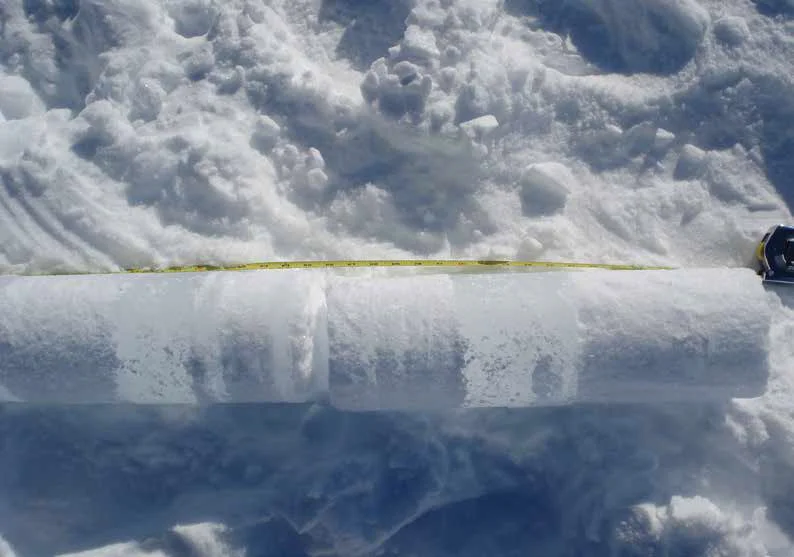 Ice core sample. Photo: Alison Criscitiello.