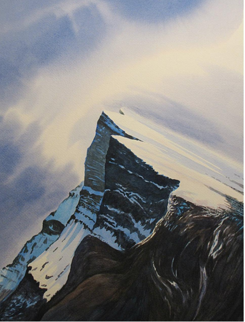 Mt. Rundle watercolour print 16” x 15” (framed) by Roy Millar. Retail $400. Bidding starts at $200.