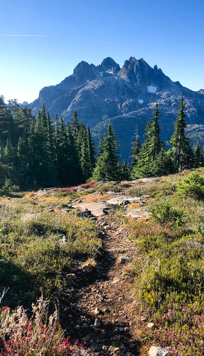Triple peak is the main view across the valley.