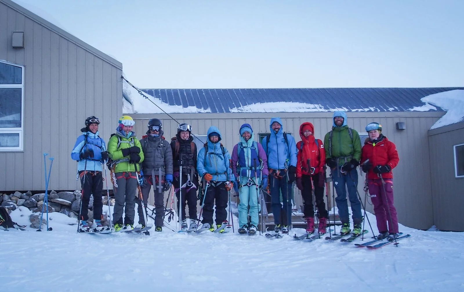 Members of the Canadian National Ski Mountaineering Team present at training camp. Photo: Matt Reid
