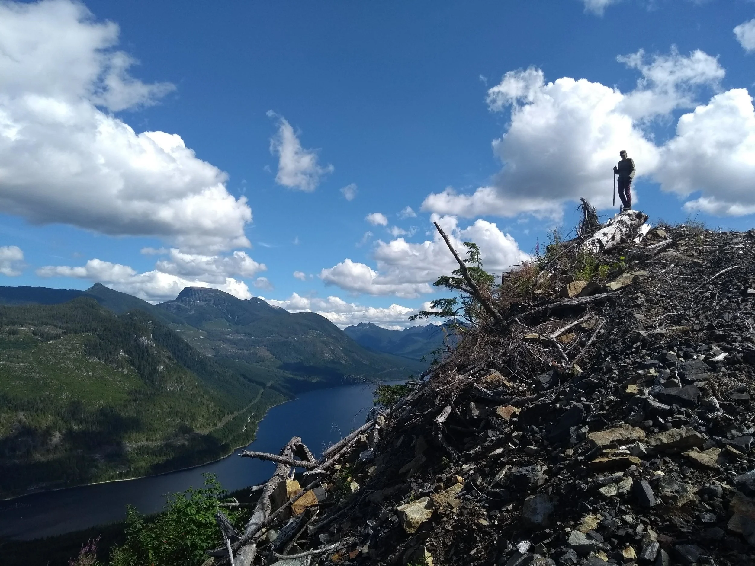 Looking over Bonanza Lake from the Hankin Range