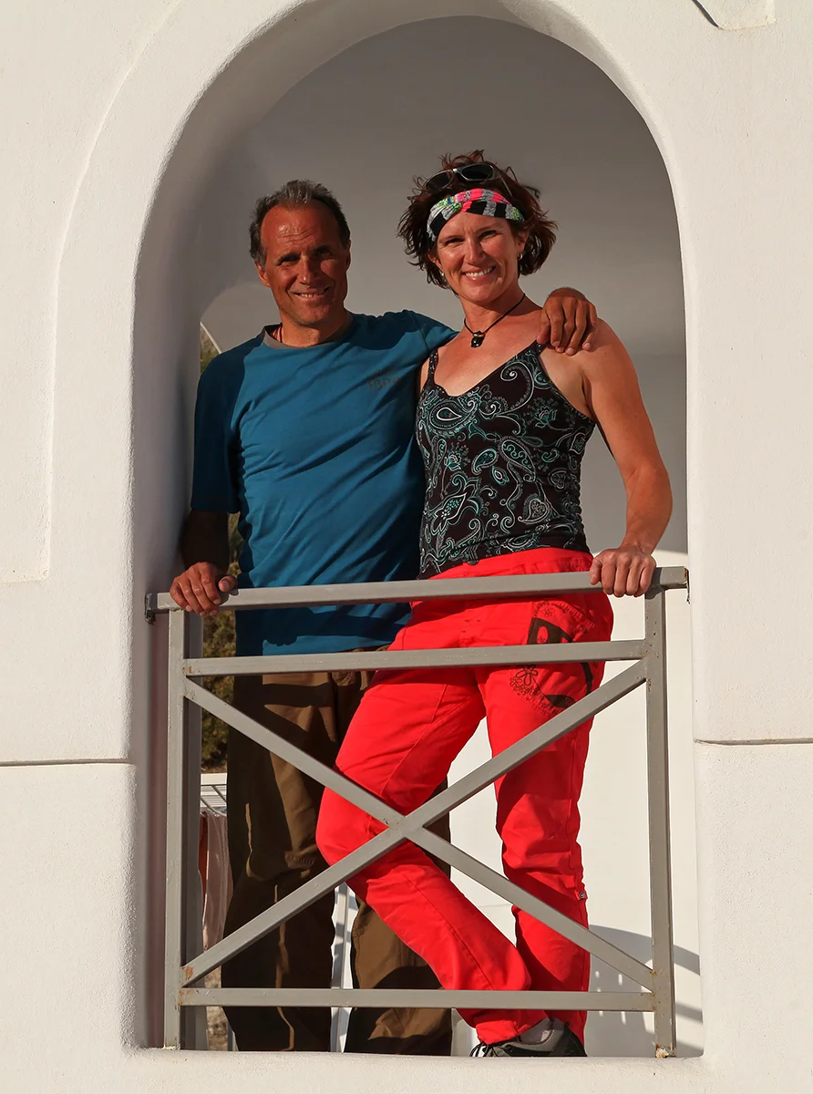 Ralf and Nancy on a happy sport climbing holiday.