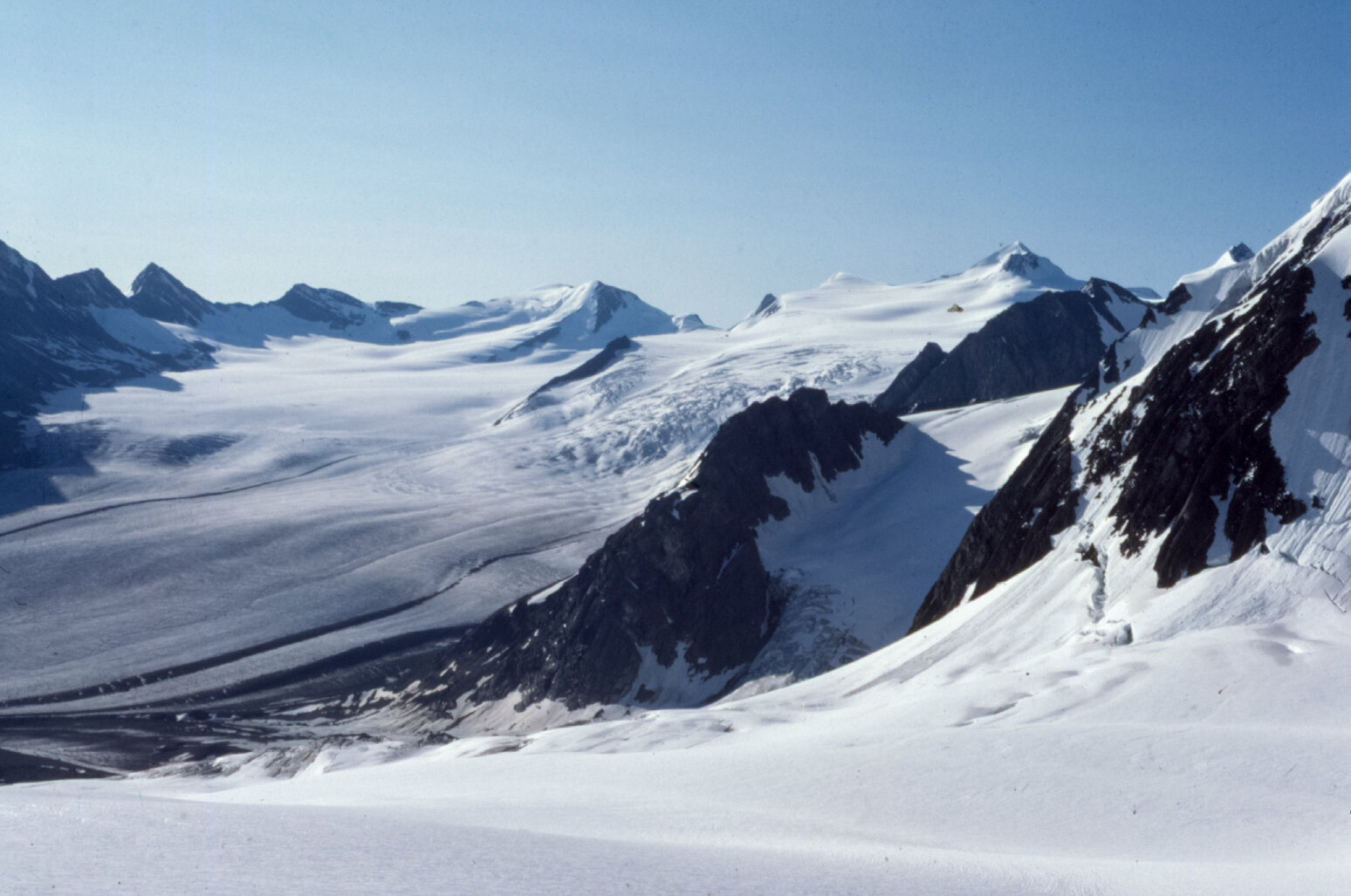  In the distant centre is Barlow and to its right “Barlow West” and then “Barlow Far West,” on Barlow’s immediate left is Mt. Low and the pointed peak to the left is Mt. Whiteaves. 