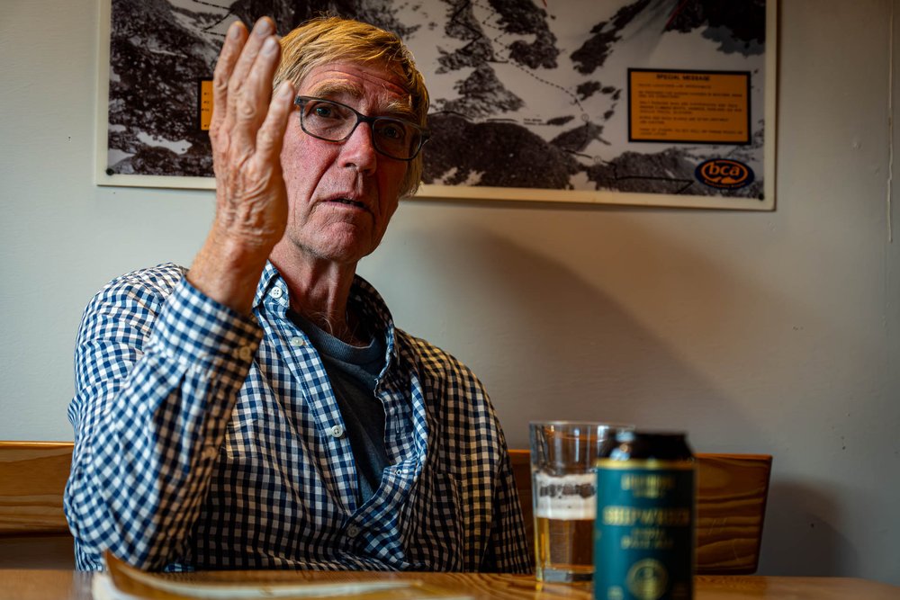  Chris Temple inside Kokanee Glacier Cabin on the 20th anniversary. 