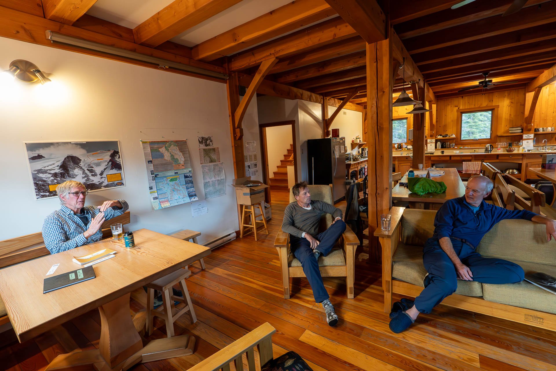  Volunteers enjoy the cabin on its 20th anniversary. 