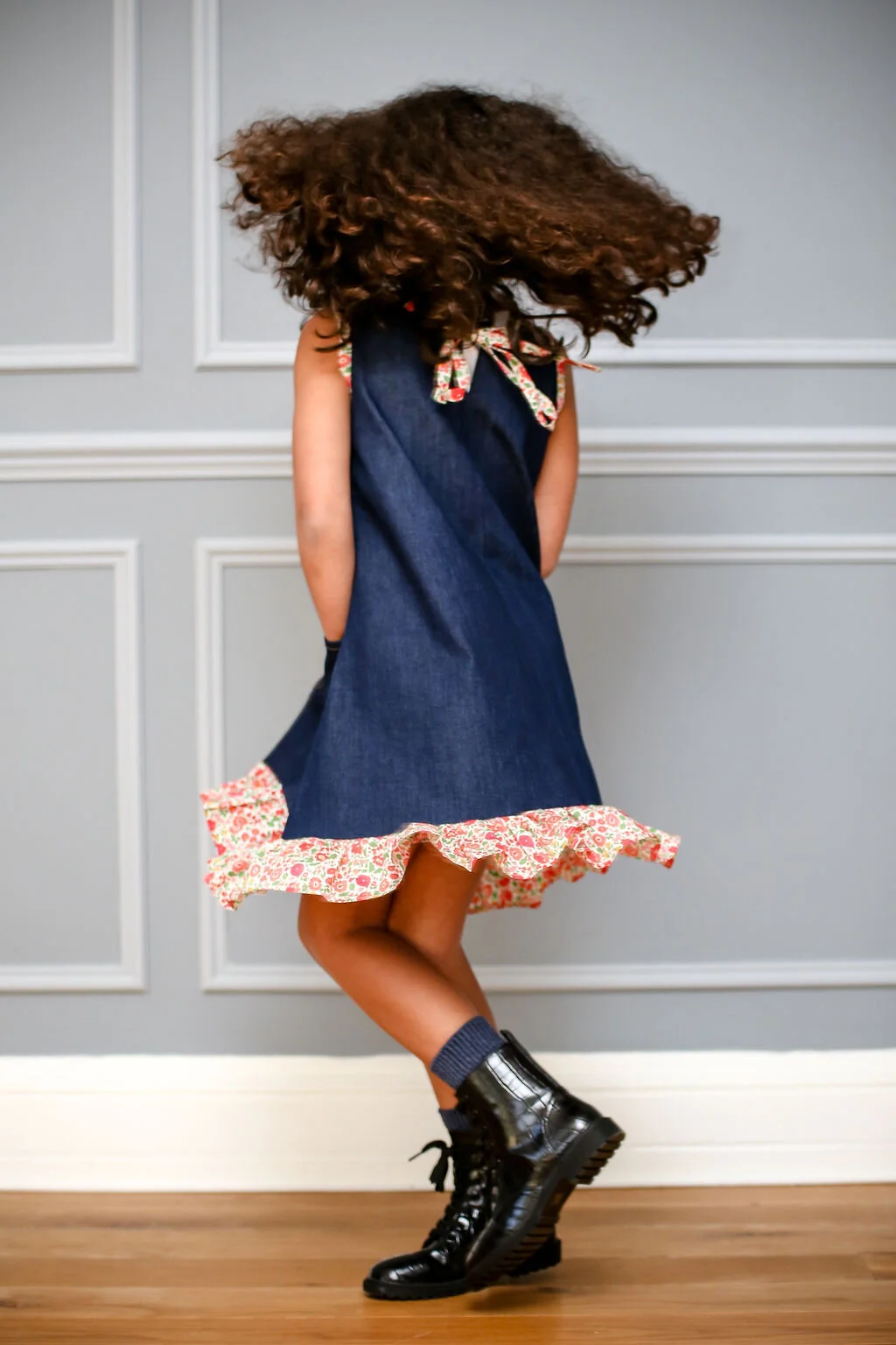 white christmas dresses Sew Different / Printed Sewing Pattern / Essential Denim Dress main image 1