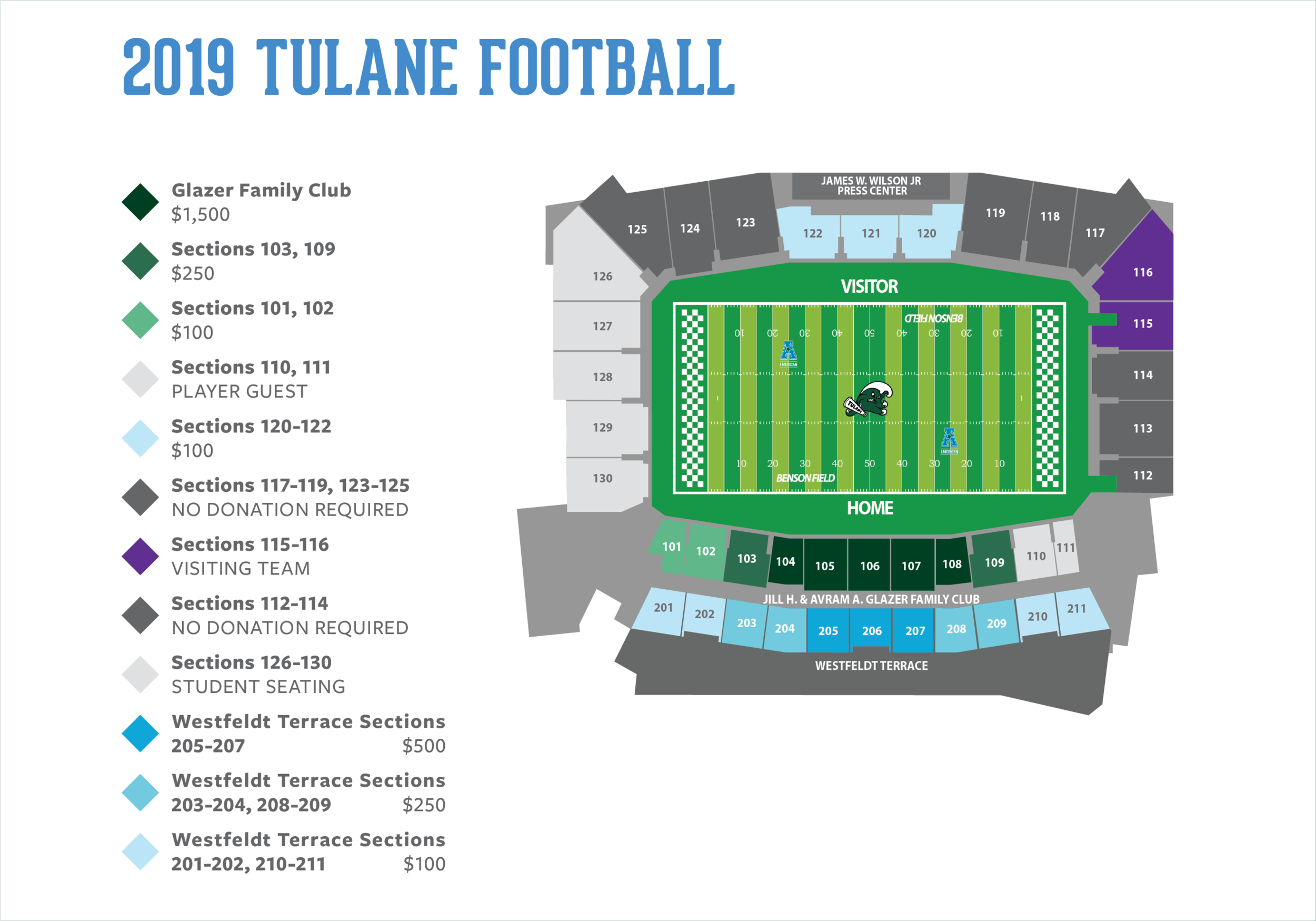 Tulane Stadium Seating Chart