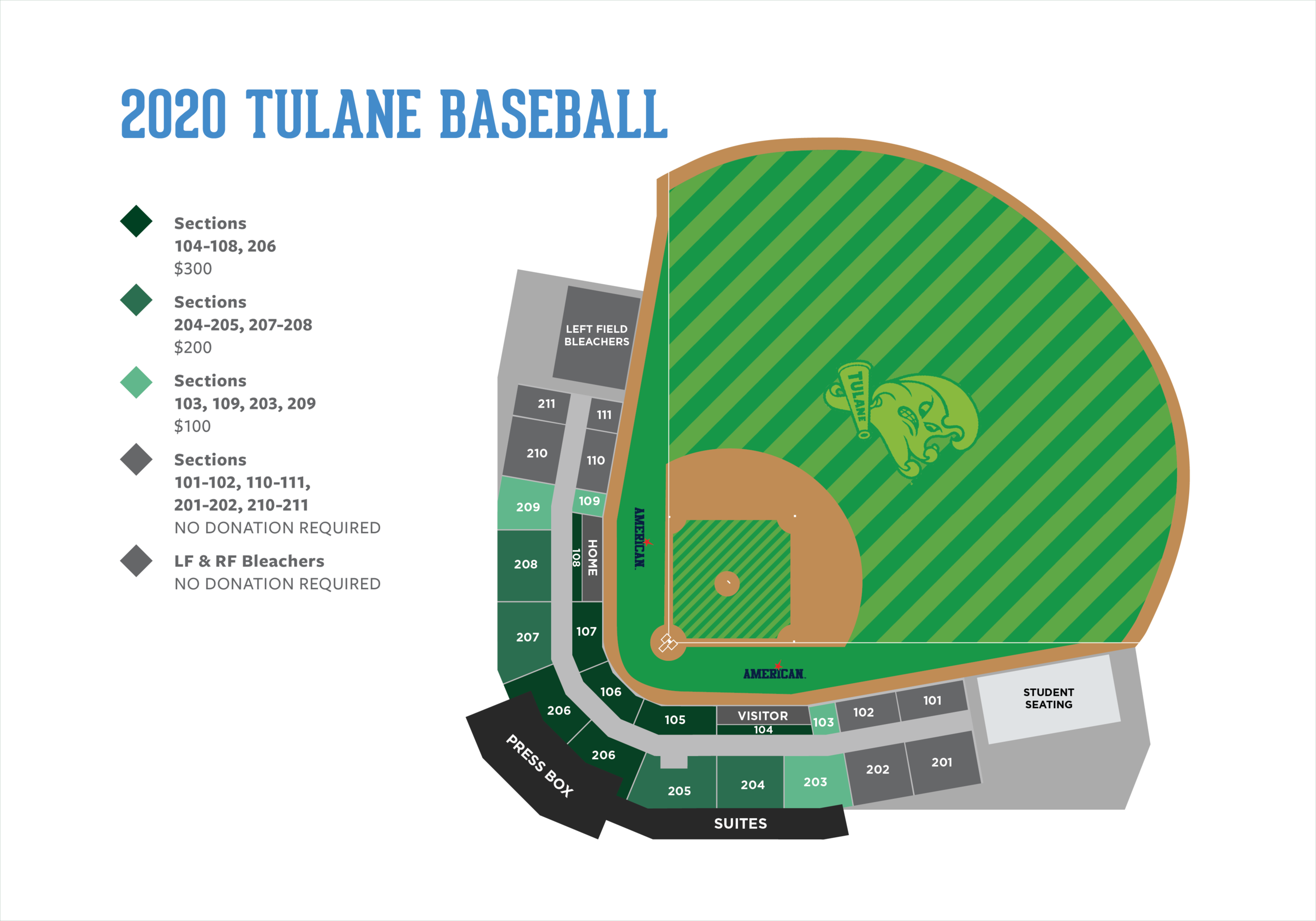 Tulane Football Seating Chart