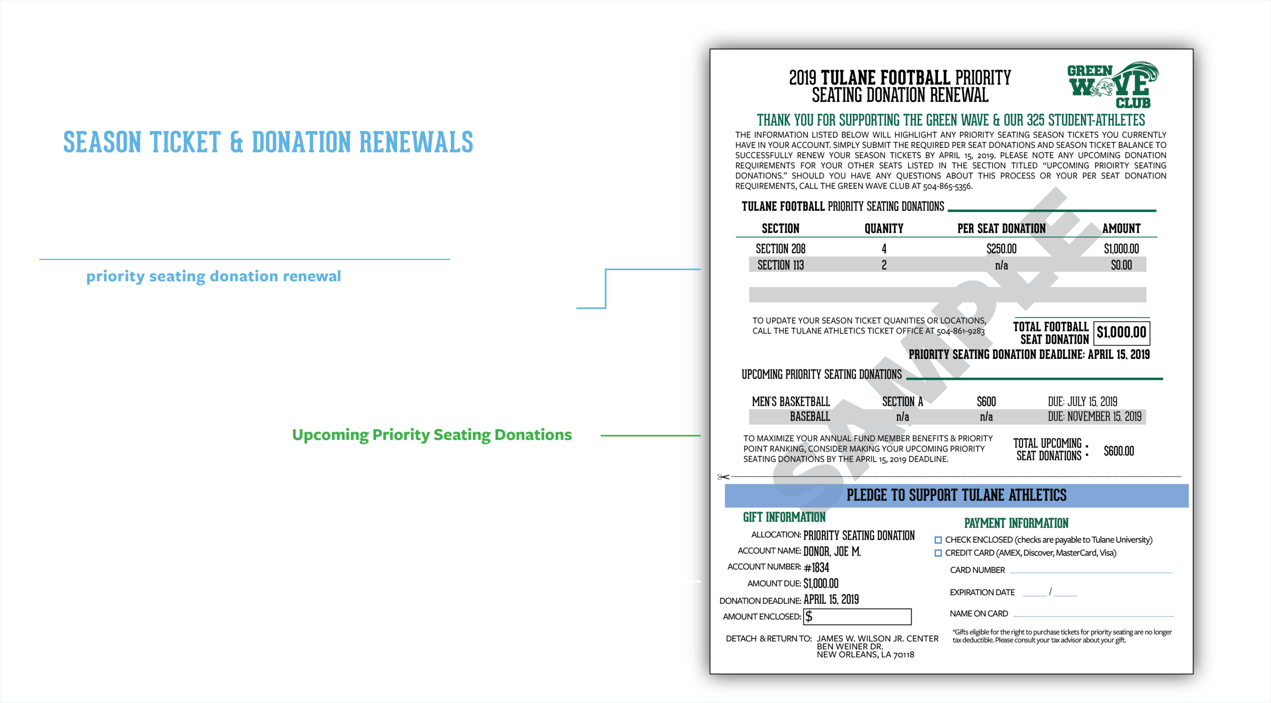 Tulane Football Seating Chart