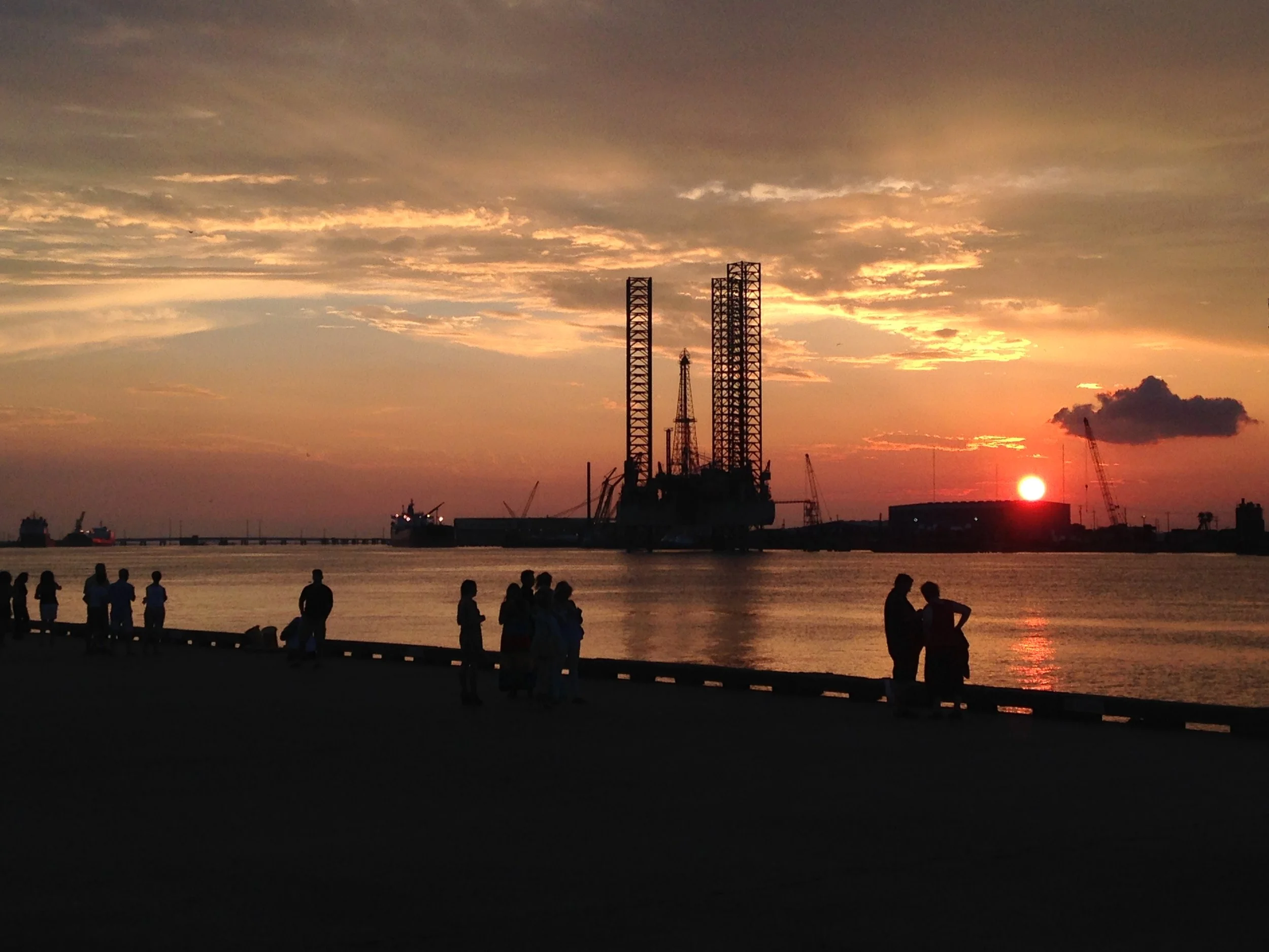 Galveston Bay: "Jack Up" Rig