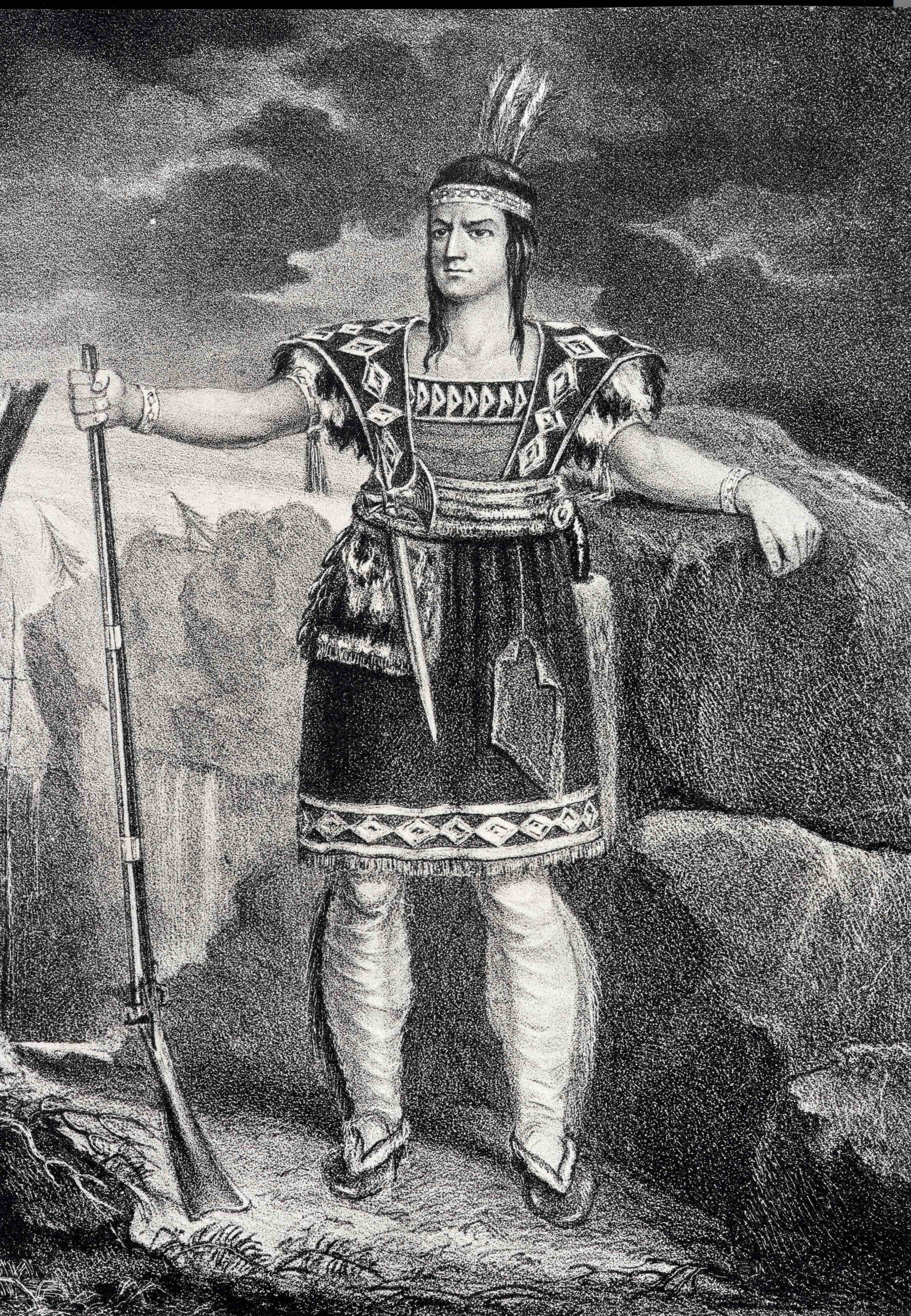  Edwin Forrest as Metamora in a lithograph illustration by D. C. Johnson. Repro- duced courtesy of the University of Illinois at Urbana-Champaign. 