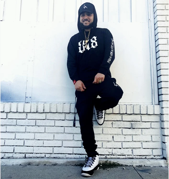 818 Hoodie - (BLACK) Art Music Culture Los Angeles