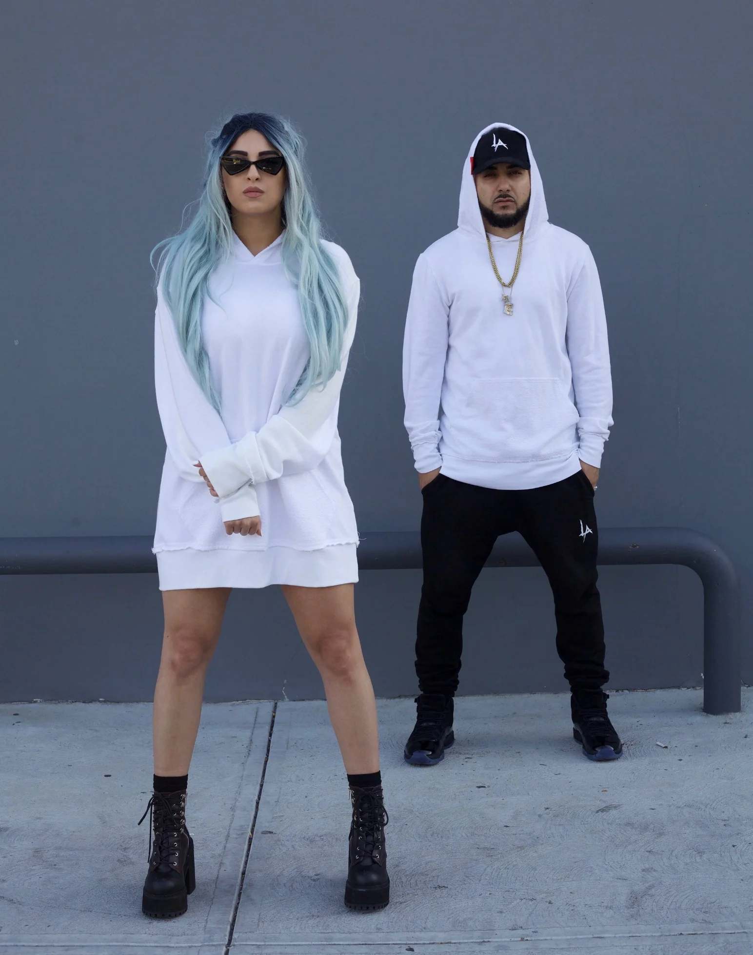 Pentagon Premium Cotton Hoodie - (WHITE) Art Music Culture Los Angeles