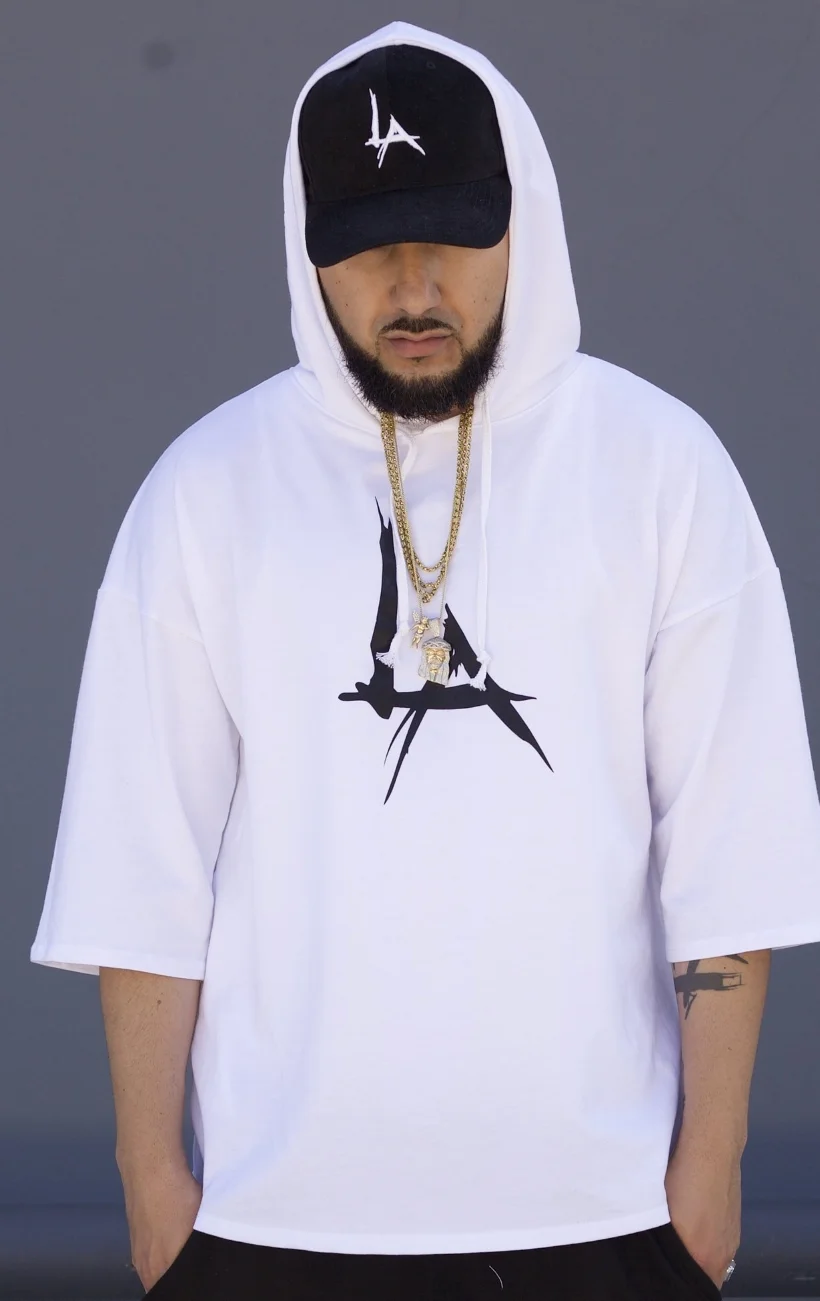 The Pentagon LA Signature Hoodie Short Sleeve - (WHITE)