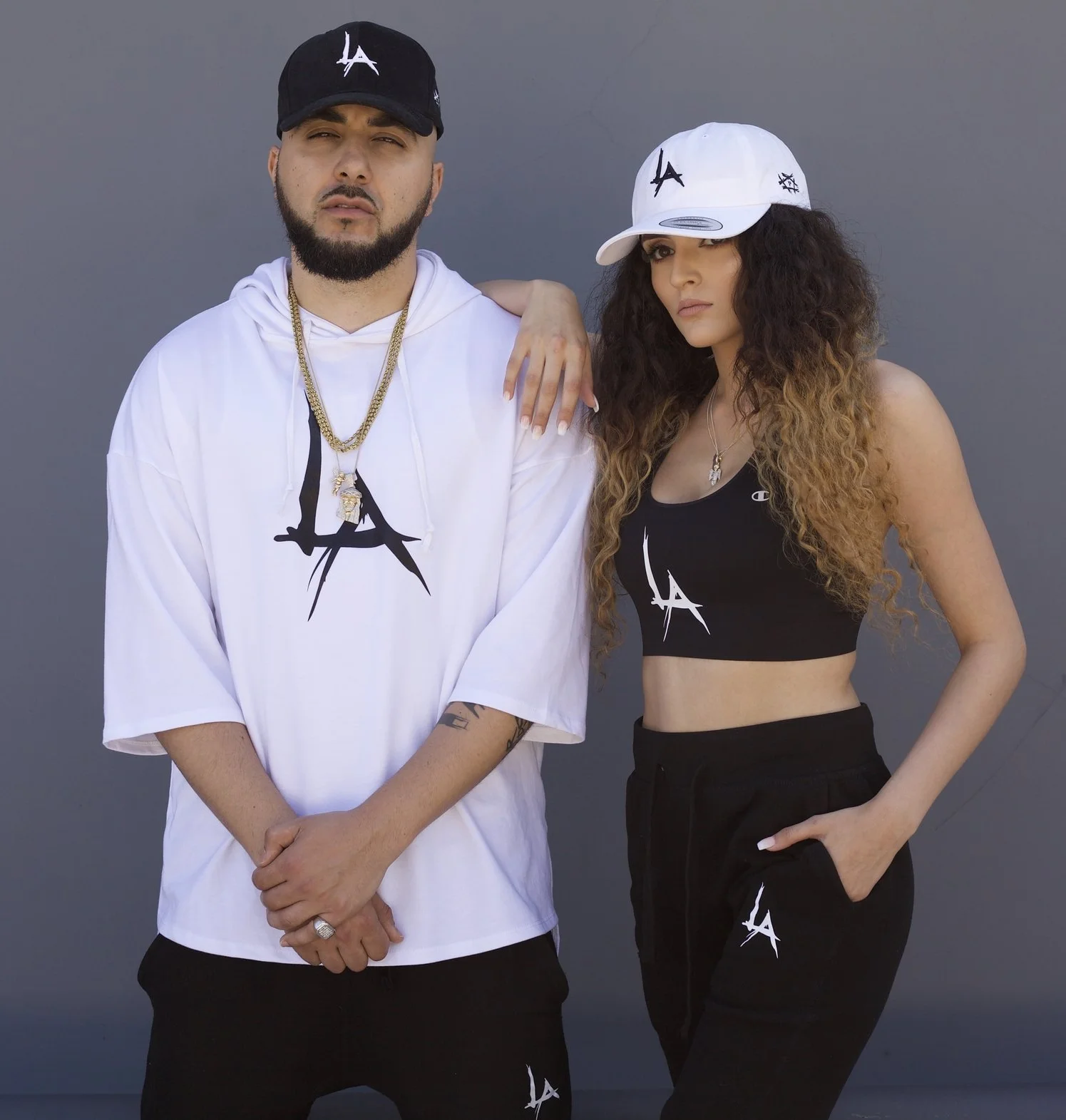 The Pentagon LA Signature Hoodie Short Sleeve - (WHITE) Art Music Culture Los Angeles
