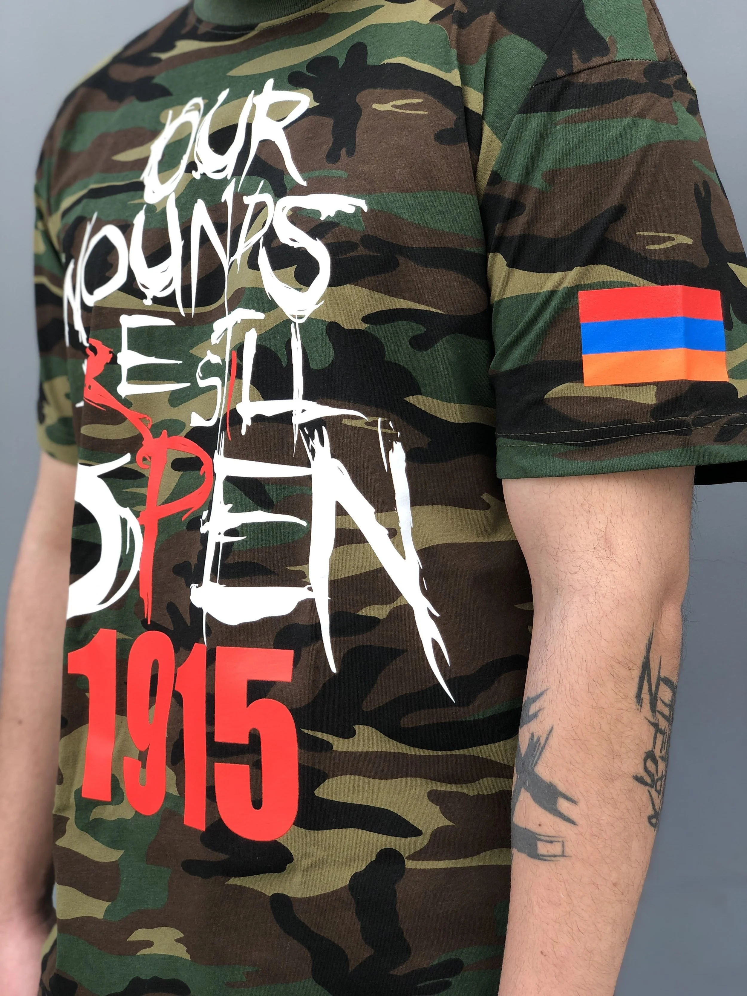 Open Wounds 1915 - Classic Tee CAMO Armenian Genocide Clothes