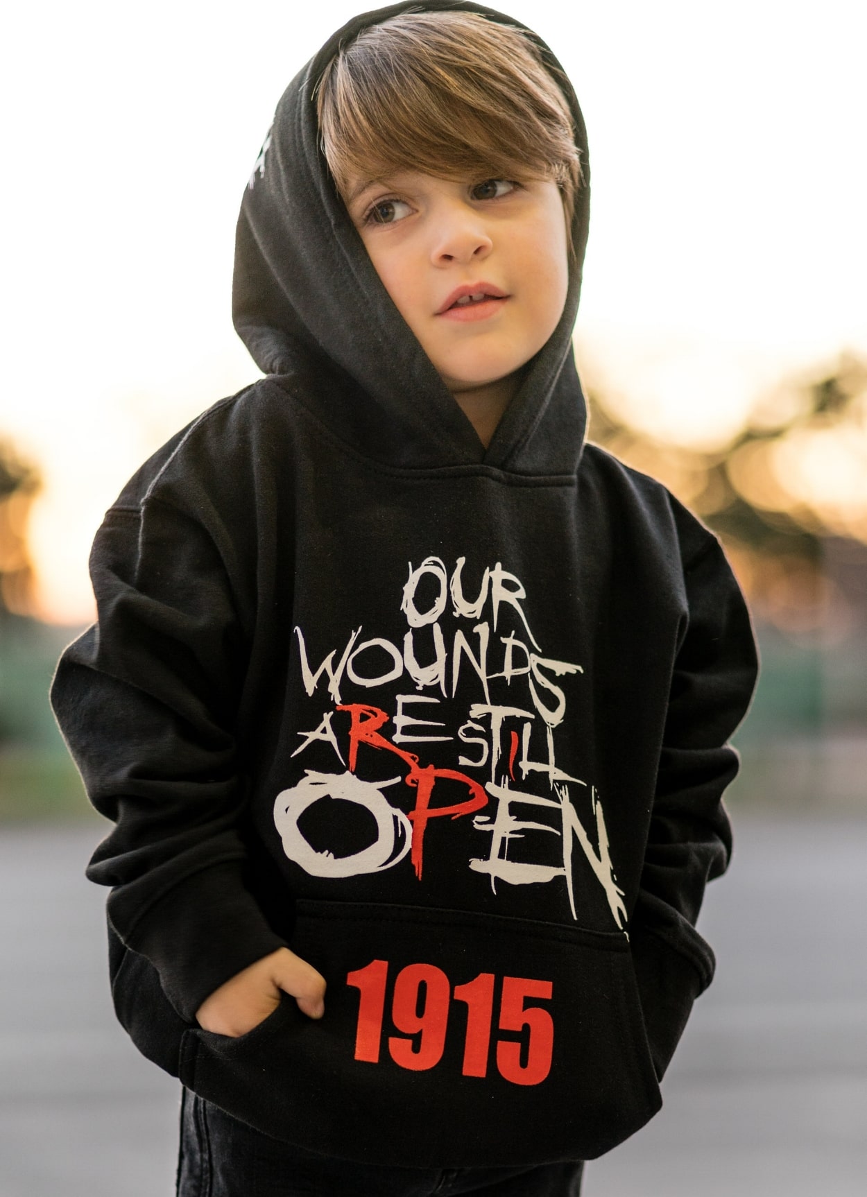 Open Wounds 1915 - Kids Hoodie Armenian Genocide Clothes