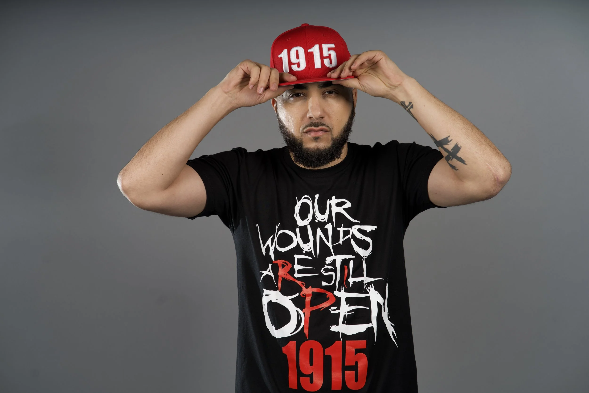 Open Wounds 1915 - Red w/ White Snapback