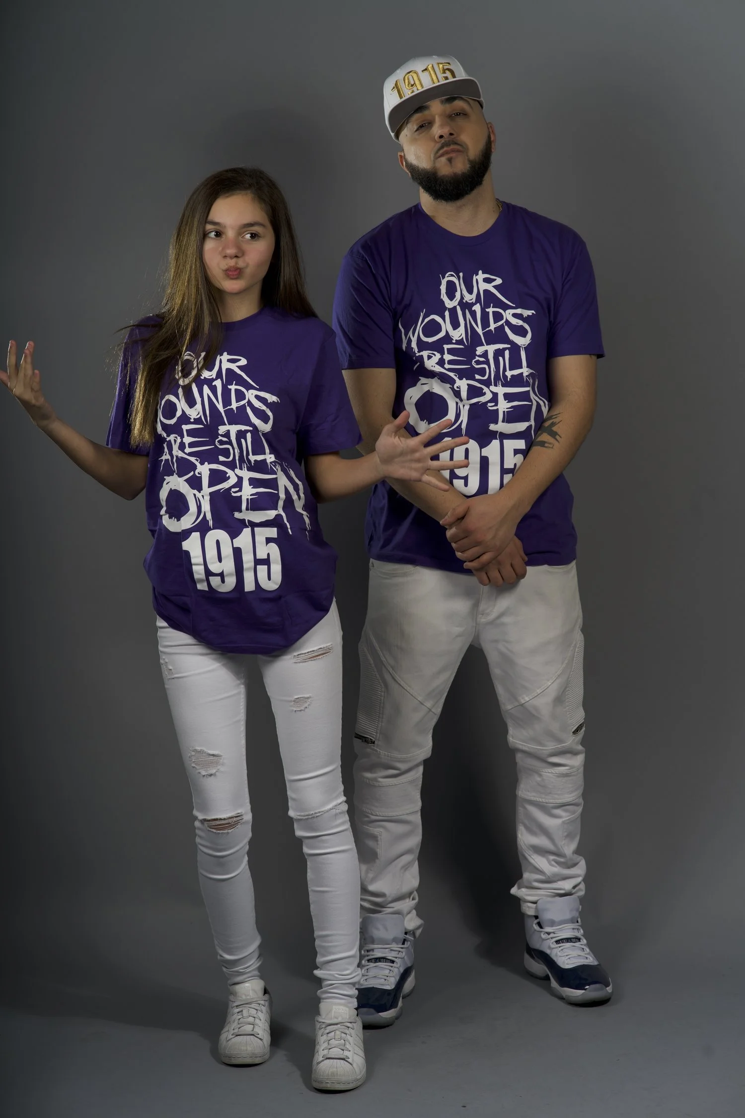 Open Wounds 1915 - Purple Tee Armenian Genocide Clothes