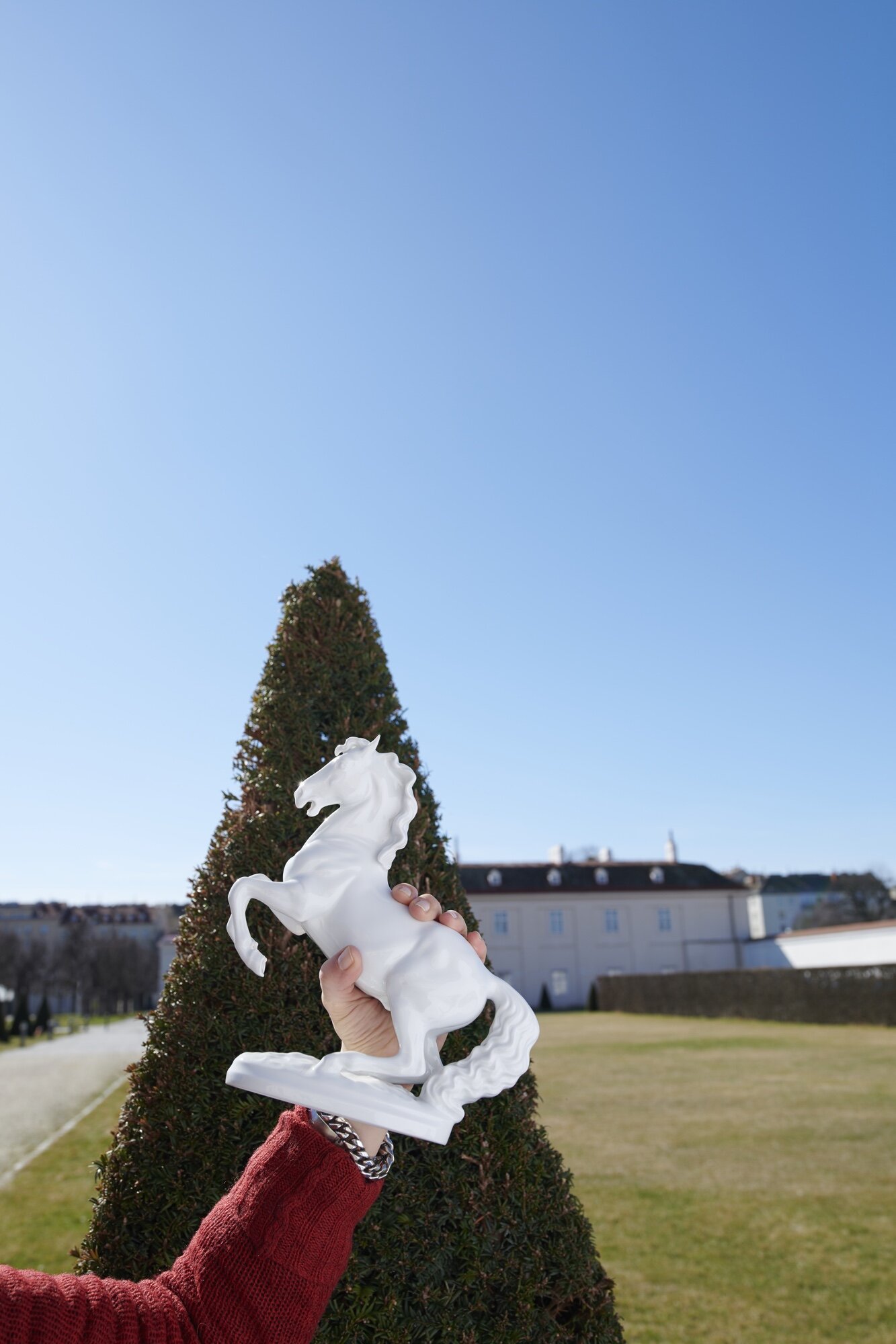   “Hands make, eyes adore.”  