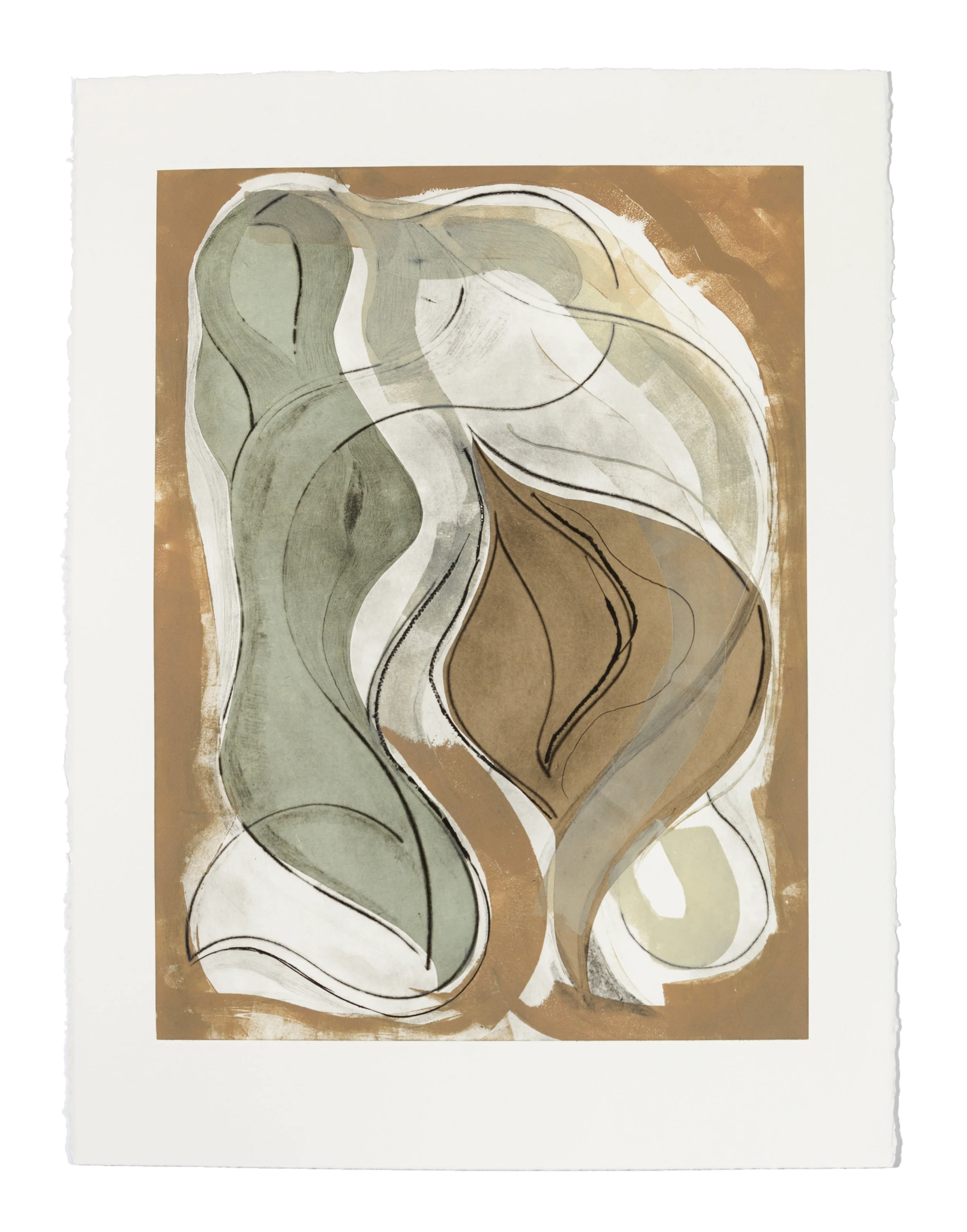  THE GODDESS IV - SOLD Edition Variable IV/IV, Drypoint with chine-collé Image: 16 x 20.25 inches Paper: 22.6 x 30 inches Printed by 10 Grand Press ©2017 Carol Morrison 