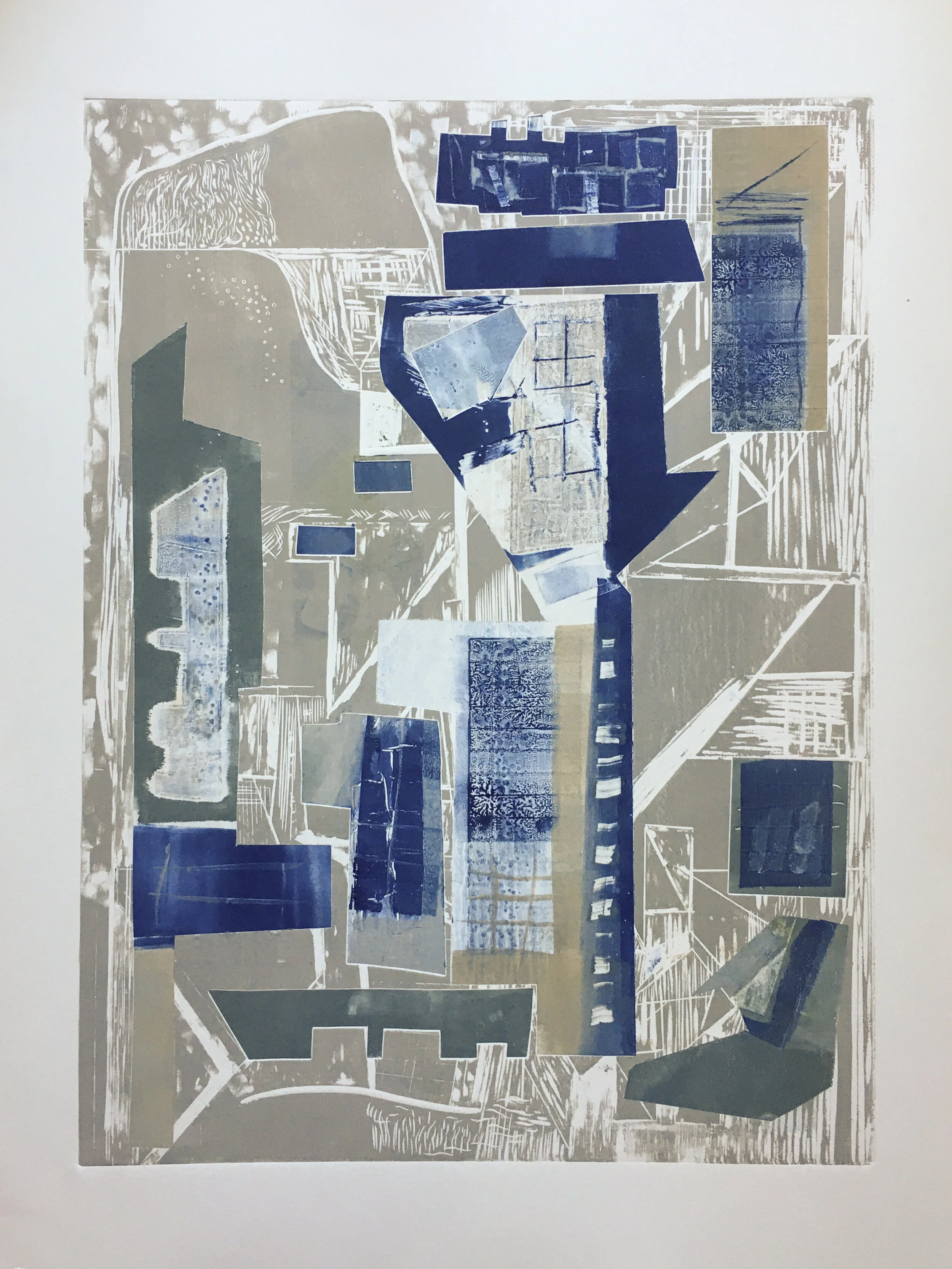  THE SPACES BETWEEN (SERIES 1) Woodcut Image: 18 x 24 inches Paper: 22 x 30 inches Series of IV Printed by Kathy Caraccio Printmaking Studio ©2021 Carol Morrison 