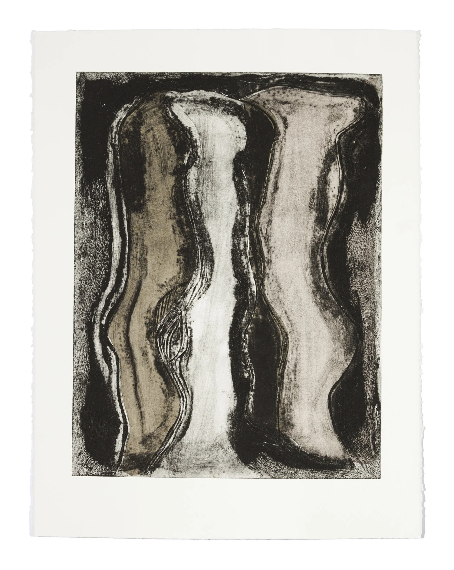  PHASES I Woodcut with carborundum and chine-collé Image: 17.75 x 24 inches Paper: 22.6 x 30 inches Printed by 10 Grand Press © 2017 Carol Morrison 