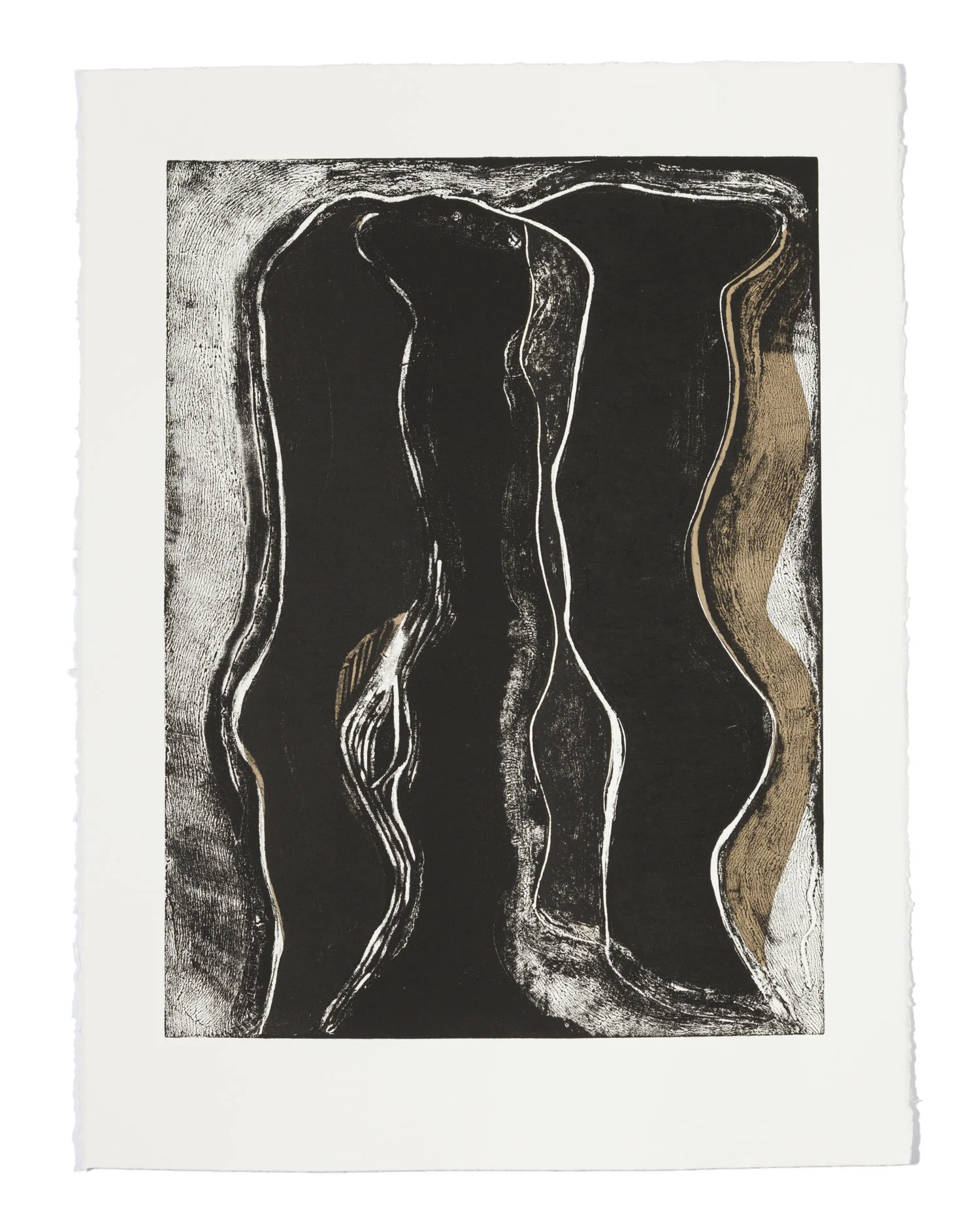  PHASES IV Woodcut with carborundum and chine-collé Image: 17.75 x 24 inches Paper: 22.6 x 30 inches Printed by 10 Grand Press © 2017 Carol Morrison 