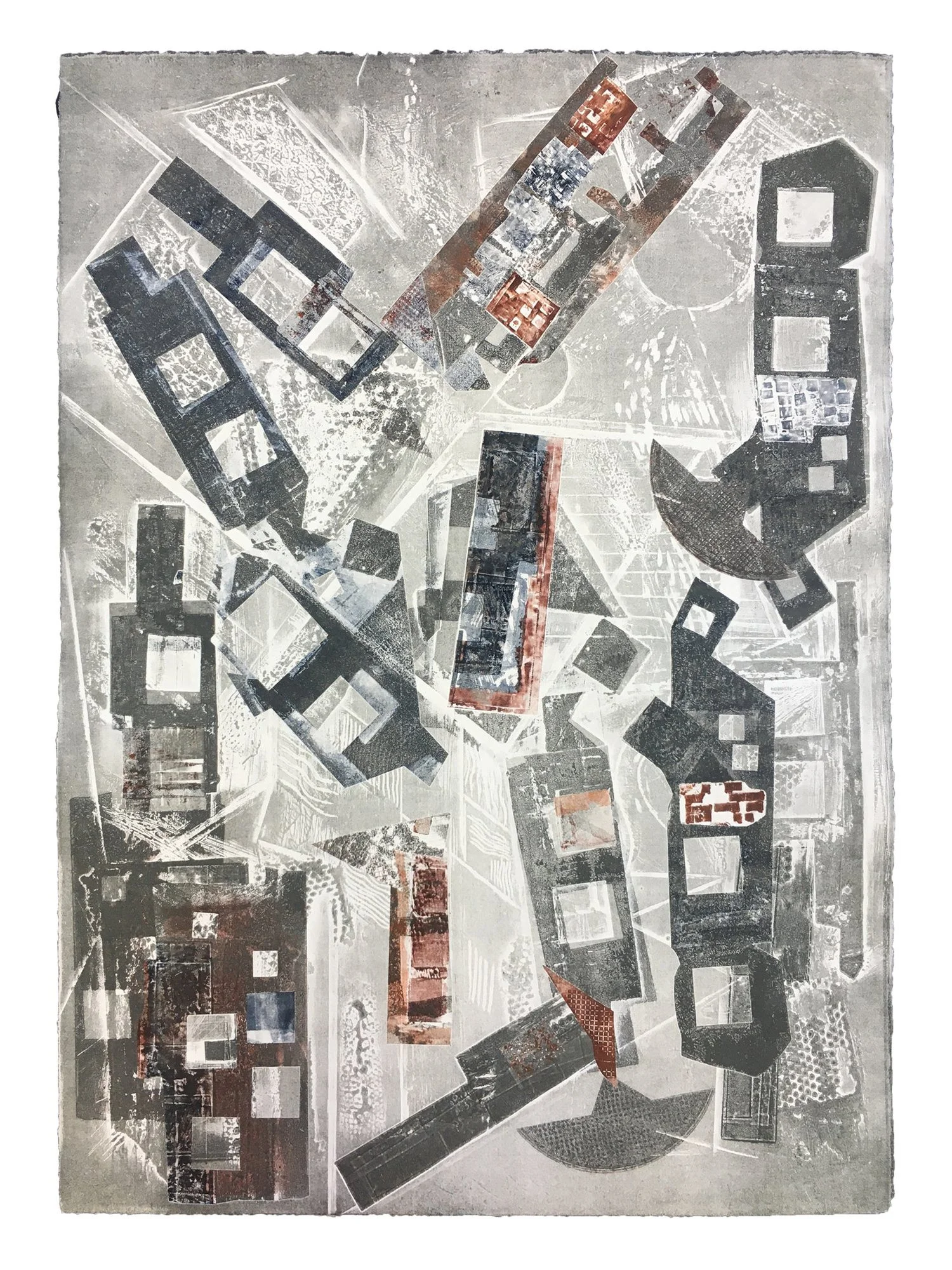  SUPERIMPOSED Image: 20 3/5 inches x 28 3/8 inches Paper: 20 3/5 inches x 28 3/8 inches Printed by Kathy Caraccio Printmaking Studio © 2023 Carol Morrison 