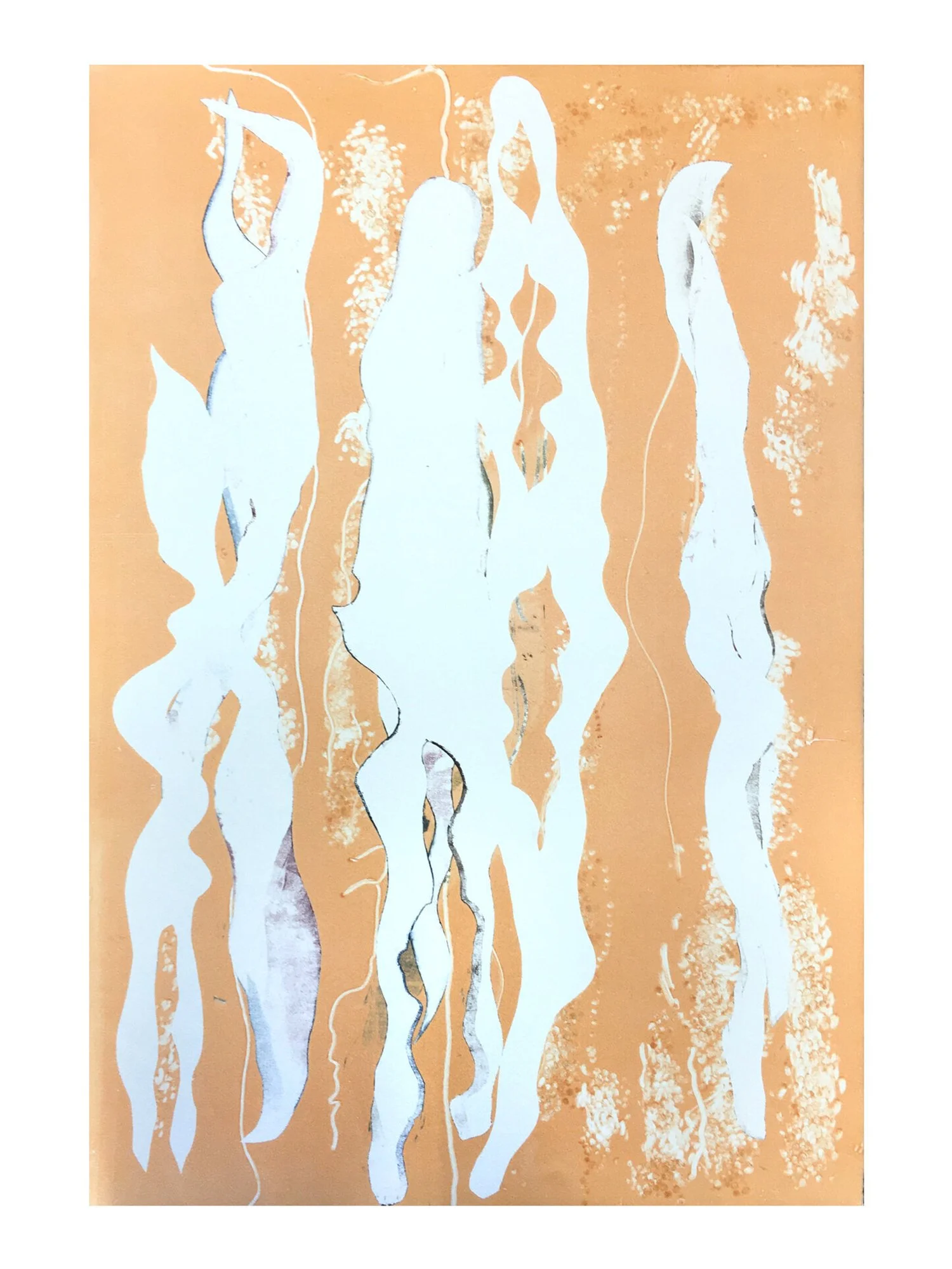  THE HARLEQUINS Collagraph Image: 20 x 30 inches Paper: 20 x 30 inches Printed by Kathy Caraccio Printmaking Studio&nbsp; © 2020 Carol Morrison 