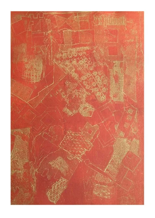 MEMORY SURFACE Collagraph: Monoprint in Intaglio Image: 19.6 inches x 28.6 inche Paper: 19.6 inches x 28.6 inches ©Carol Morrison Printed by Kathy Caraccio Printmaking Studio