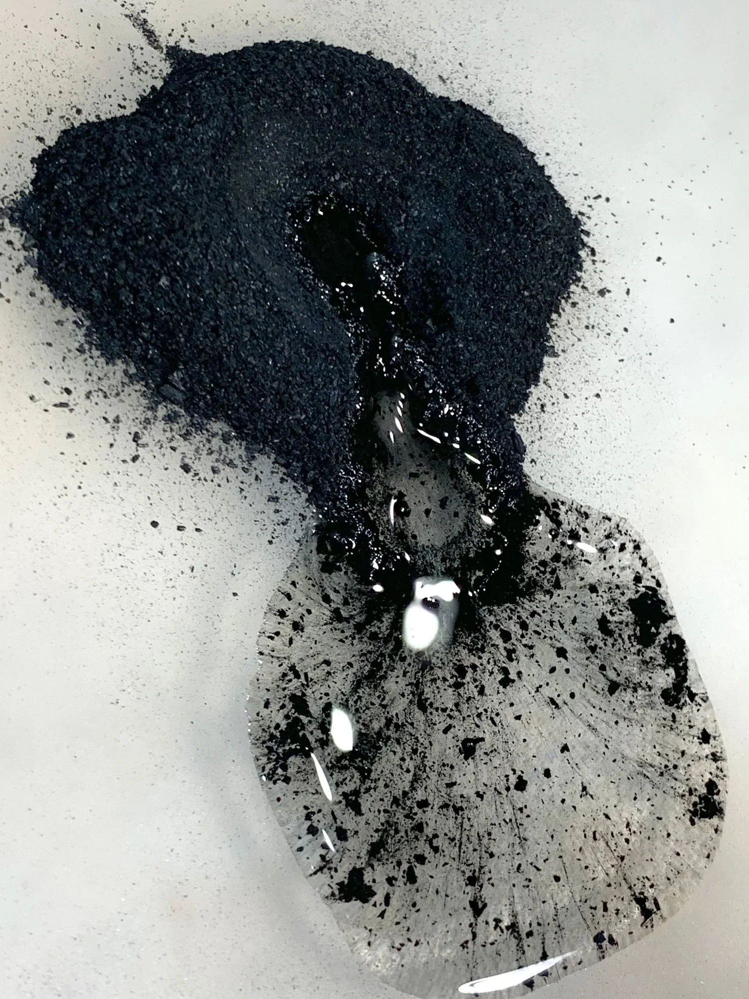 Charcoal oil paint making