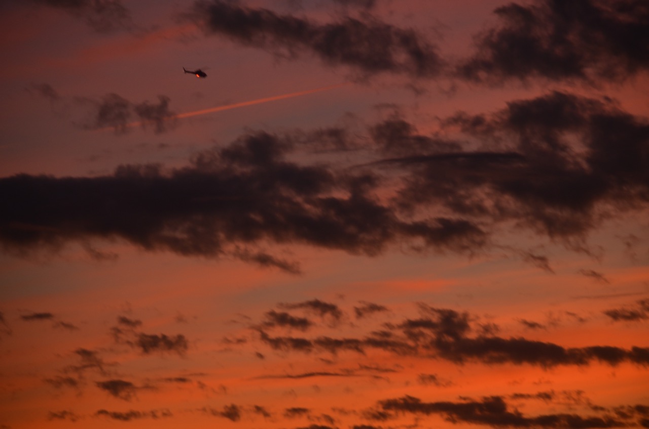 Helicopter at Sunrise